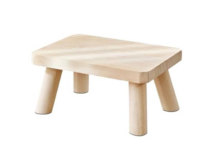 GTOULHH Sitzhocker Ottoman Hocker Holzhocker, Rechteckiger Nachttisch-Tritthocker for Küche Und Badezimmer, Fußstütze Moderne für Wohnzimmer(A)