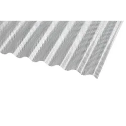 Polycarbonat Wellplatten klar Wabenstruktur Sinus 76/18 2,6 mm – Hagelsicher 1045 x 3000
