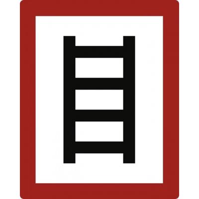 Hinweisschild auf eine geeignete Stelle zum Anleitern, Folie, 200x250 mm