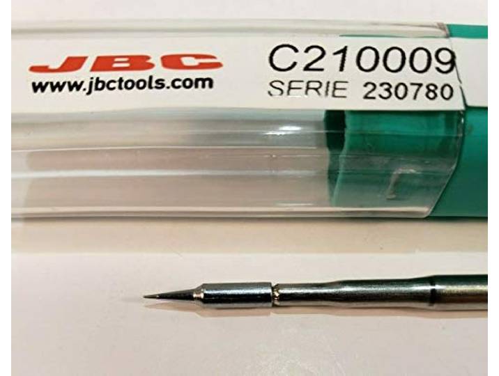 JBC Soldeerpunt serie C210, ronde vorm, C210009/Ø 0,2 mm, recht C210009 (soldeerpatroon soldeerpatroon soldeerpunt soldeerpatroon T210-A AD2210 2210 C210)