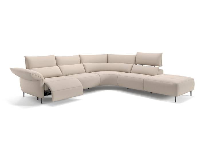 Stoff Wohnlandschaft BOSA L-Form Herz-Waage-Funktion XXL Sofa