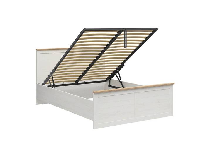 Petits-meubles Boxbett 160/200 Aksel Weiß, Holzwerkstoff, 160x200 cm, Schlafzimmer, Bett, Boxspringbetten