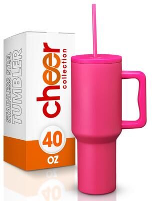 Cheer Collection Insulated Tumbler with Reusable Straw