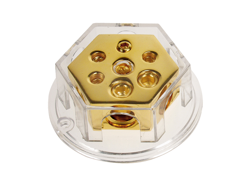 ACV Verteilerblock gold 2 x 20 mm² auf 4 x 10 mm²