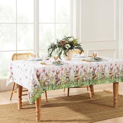 Threadmade Bunny Blossom Easter Tablecloth
