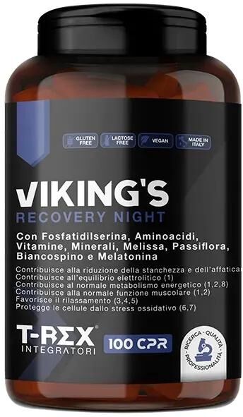 Rex Viking's Recovery Night Integratore Sonno Recupero 100 Compresse