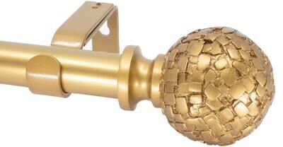 "Meriville 1"" Diameter Telescoping Single Window Treatment Curtain Rod, Fuso"