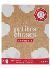Les Petites Choses Serviettes Hygiéniques Maxi Coton Bio 8 Serviettes - Boîte 8 serviettes