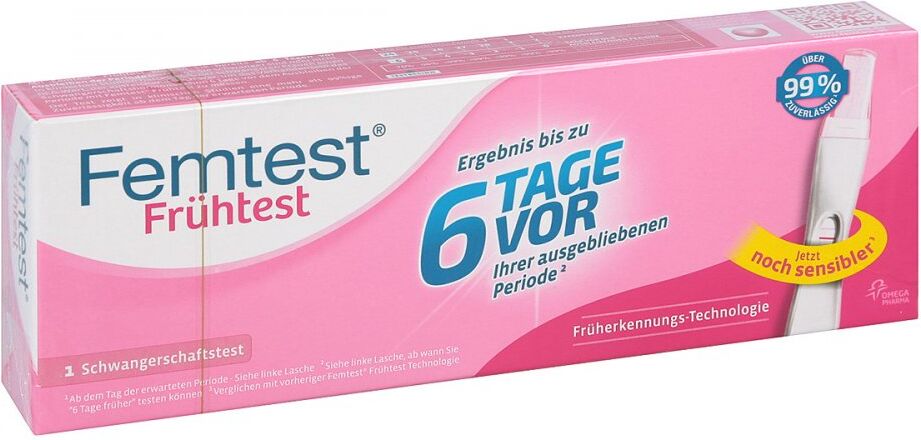 Femtest Frühtest 6 Tage vor
