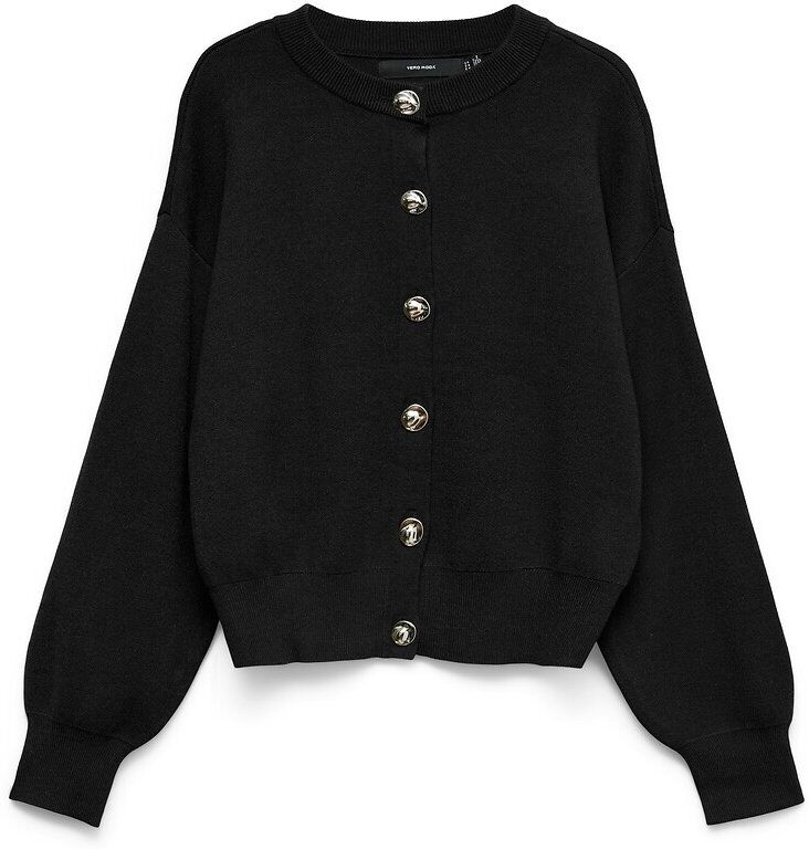 VERO MODA Gilet manches longues col rond boutonné