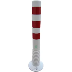 HP Autozubehör, Absperrung, Sperrpfosten TPU weiss/rot Ø 80 mm zum Aufschrauben m.Befestigungsmaterial Höhe über Flur 750 mm