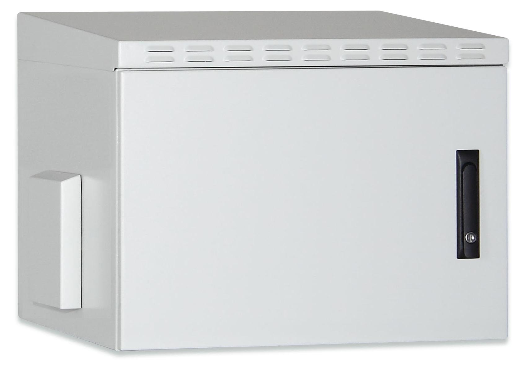 Digitus Wandgehäuse IP55 - zur Anwendung im Außenbereich - 600x600 mm (BxT), Wandmontiertes Regal, 100 kg, Hellgrau