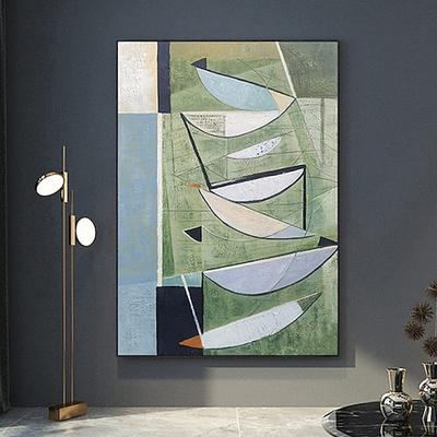 handgemachtes Ölgemälde Leinwand Wandkunst Dekoration moderne abstrakte geometrische Formen Wohnkultur gerollt rahmenloses ungedehntes Gemälde