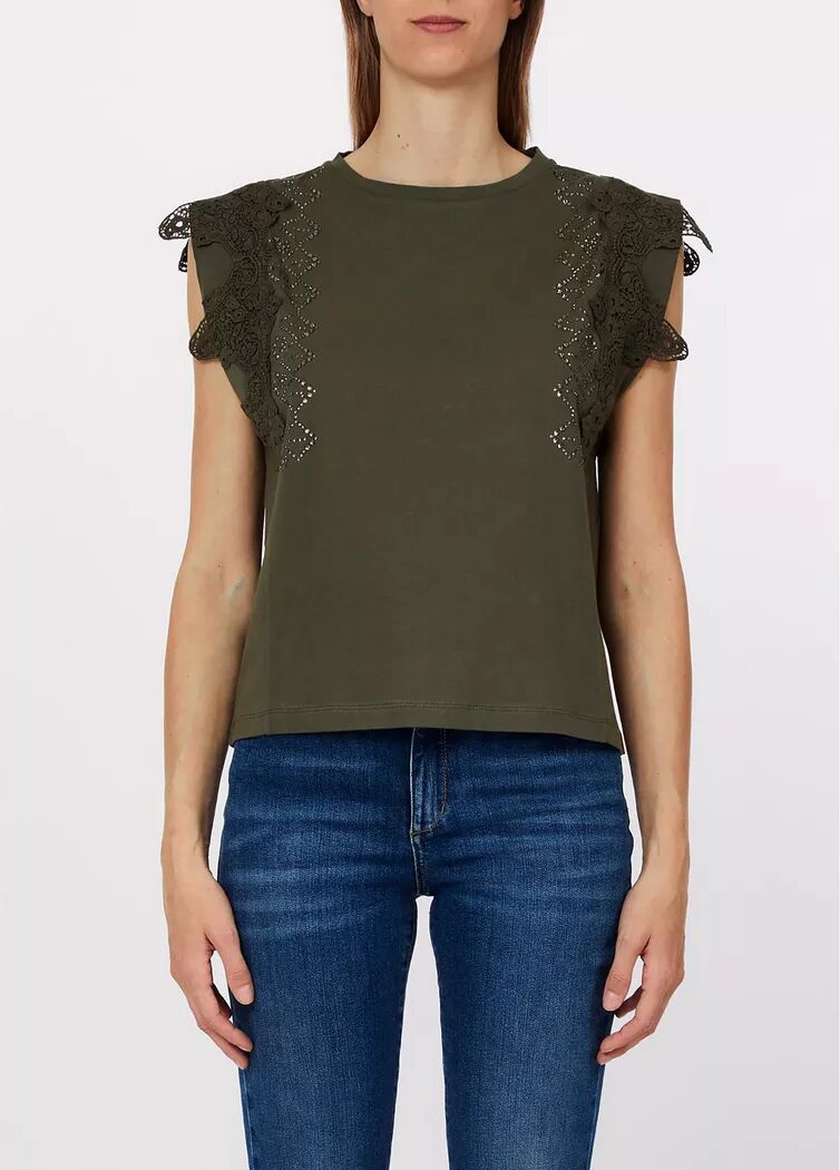 LIU JO - T-Shirt, für Damen, Grün, Größe S