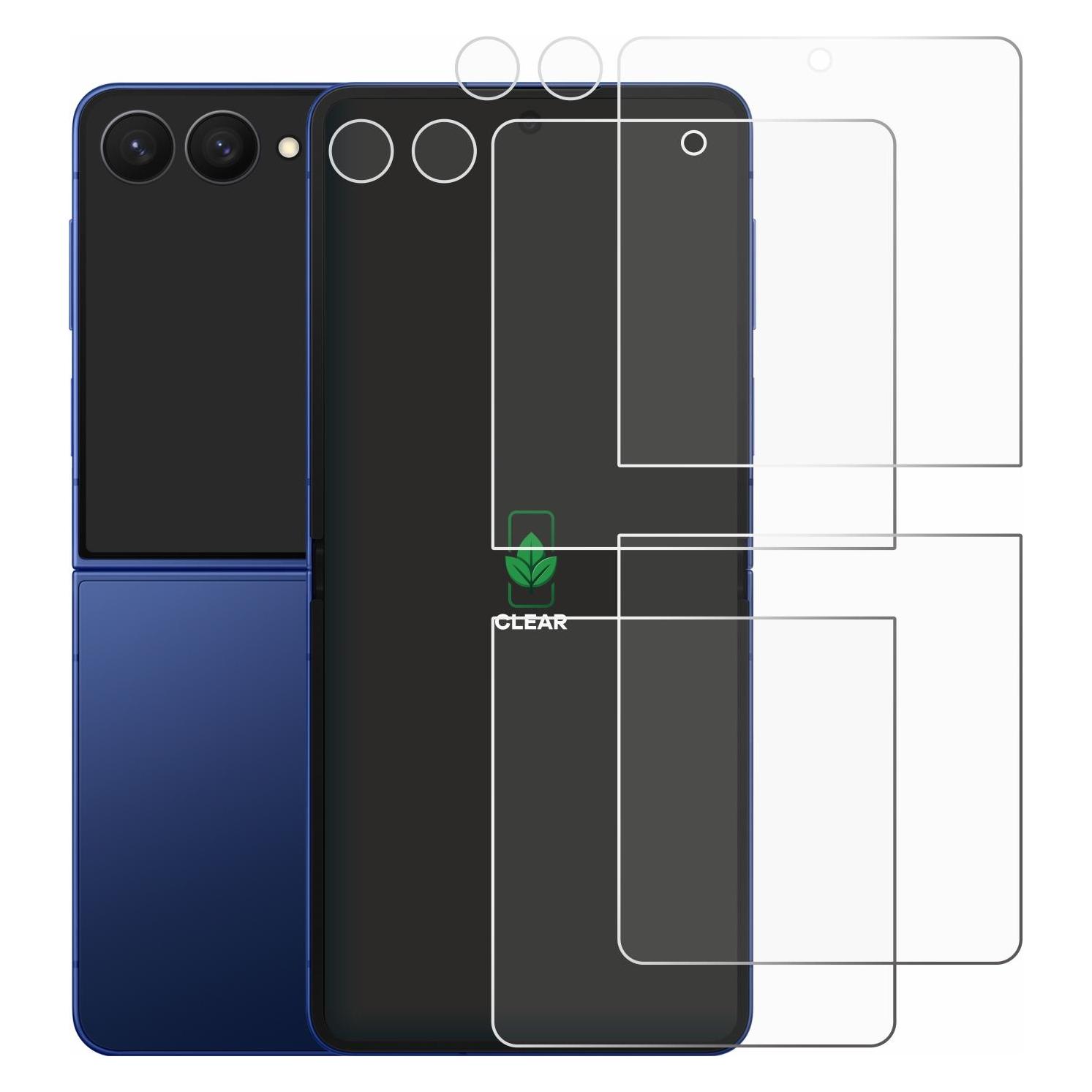 ScreenLeaf Schutzfolie für Samsung Galaxy Z Flip 7 (Display+Kamera) Displayschutz Display Schutz Folie Klar (2 Stk., Samsung Galaxy Z Flip7) (6159925)