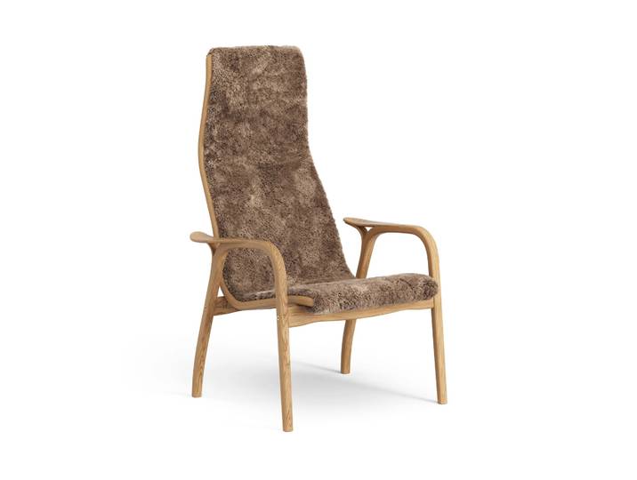 Swedese Lamino Sessel Eiche geölt/Schaffell Sahara (nougatbraun)
