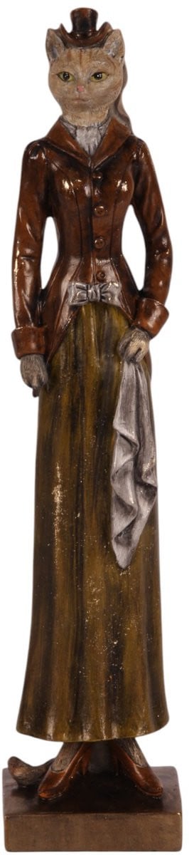 Baroque Decoratief beeld Kat van polyresin, 29 cm hoog