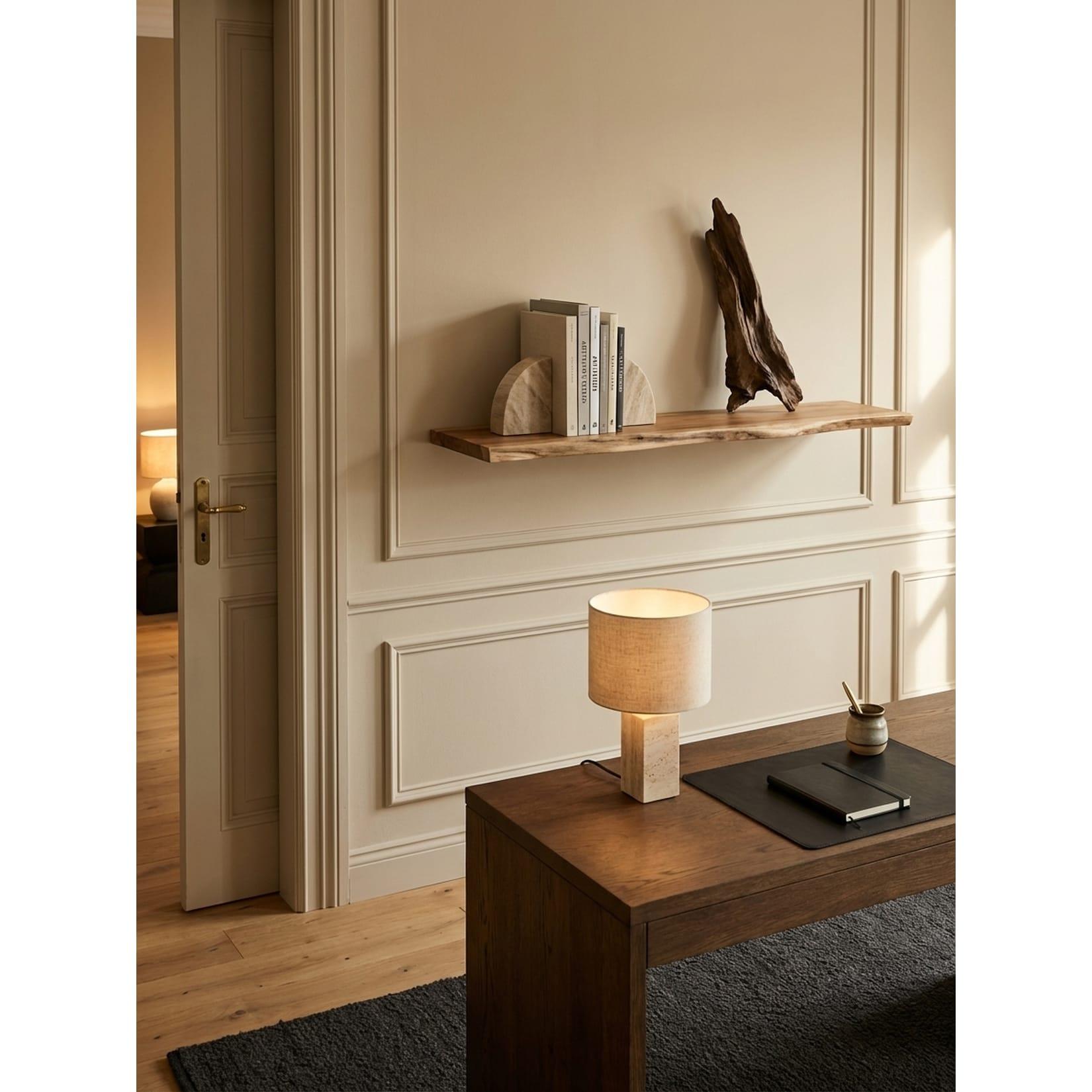 Wandregal Massivholz Baumkante Landhausstil, Akazie 100x26x4 cm