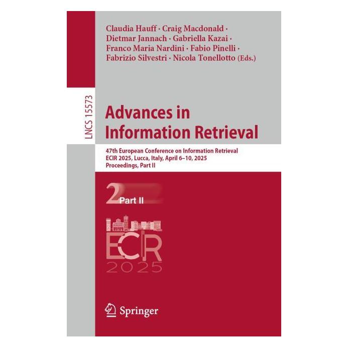 Springer Advances in Information Retrieval (Englisch, Softcover, Craig Macdonald, Dietmar Jannach) (56565007)