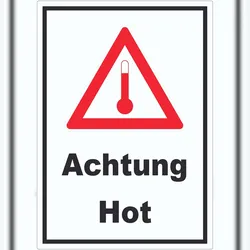 HB-Druck Aufkleber Gefahrgutklasse Hot Heiß A1 (594x841mm)