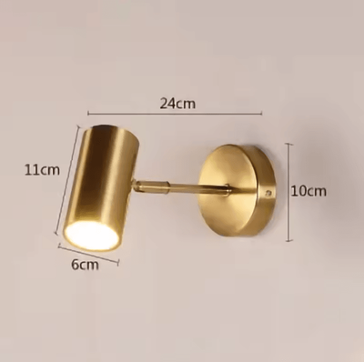 Inspire Curations Modern Adjustable Gold LED Wall Lamp a Gold warm White (2700 3500k)