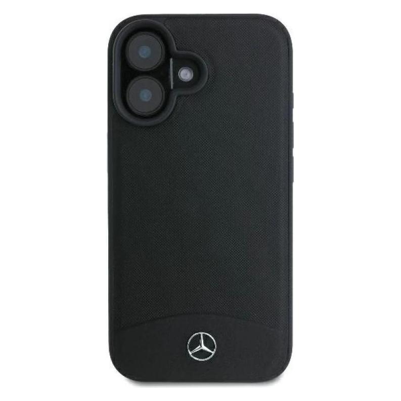 Mercedes MEHMP16S23RBARK iPhone 16 6.1" czarny/black hardcase Textured And Plain Leather MagSafe (Apple iPhone 16) (Mer008278-0)