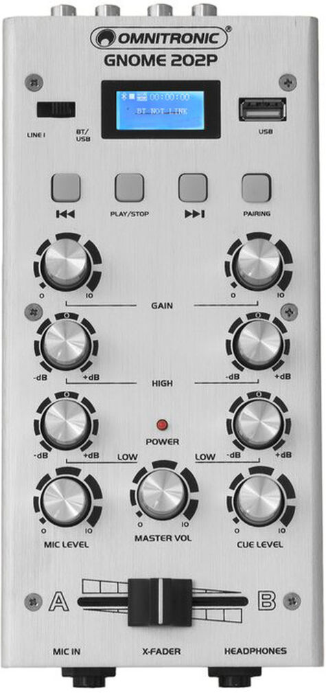 Omnitronic Gnome-202p Mini-Mixer Silber