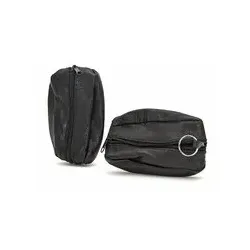 Schlüsseltasche Leder schwarz oval Schlüsselmäppchen Schlüsseletui
