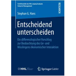 Entscheidend unterscheiden, Fachbücher von Stephan G. Hans