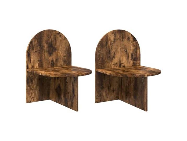 Nachttisch 2er Set, Beistelltisch Geräucherte Eiche 48 x 49 x 65 cm