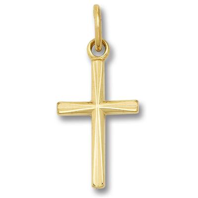 Kettenanhänger ONE ELEMENT "Kreuz Anhänger aus 333 Gelbgold", gold, Schmuckanhänger, Damen, Gelbgold 333 Gold, Gelbgold 333, Gold, Kettenanhänger, Bedeutungsvoll & zeitlos – ein Begleiter mit Persönlichkeit