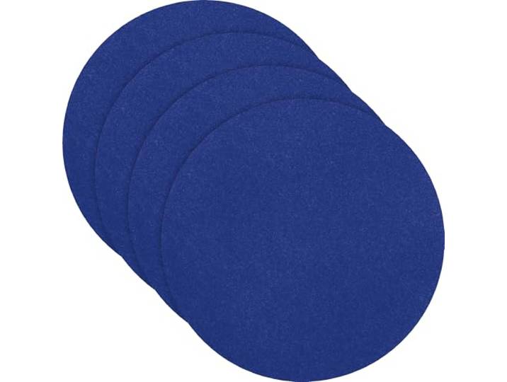 Erwin Müller Filz Tischset für Teller, Tischuntersetzer blau Größe rund: 37 cm Ø - Schutz vor Kratzern und Verschmutzungen