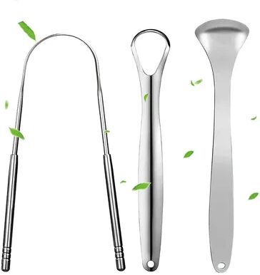 Inspire Daily Merch Portable Stainless Steel Premium Metal Tongue Scraper Cleaner, Tongue Scrapers Brushes For Adults And Kids u shaped
