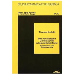 Das französische Gerichtsurteil in linguistischer Sicht, Fachbücher