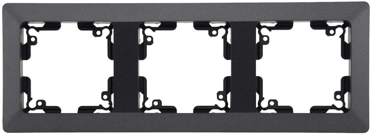 Drievoudig antraciet frame voor wandmontage