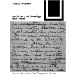 Aufsätze und Vorträge 1931-1980, Fachbücher von Julius Posener