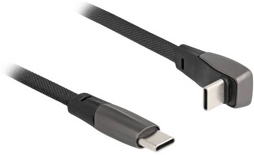 Delock USB-C Kabel USB 2.0 USB-C Stecker, USB-C Stecker 0.14m Schwarz 80750