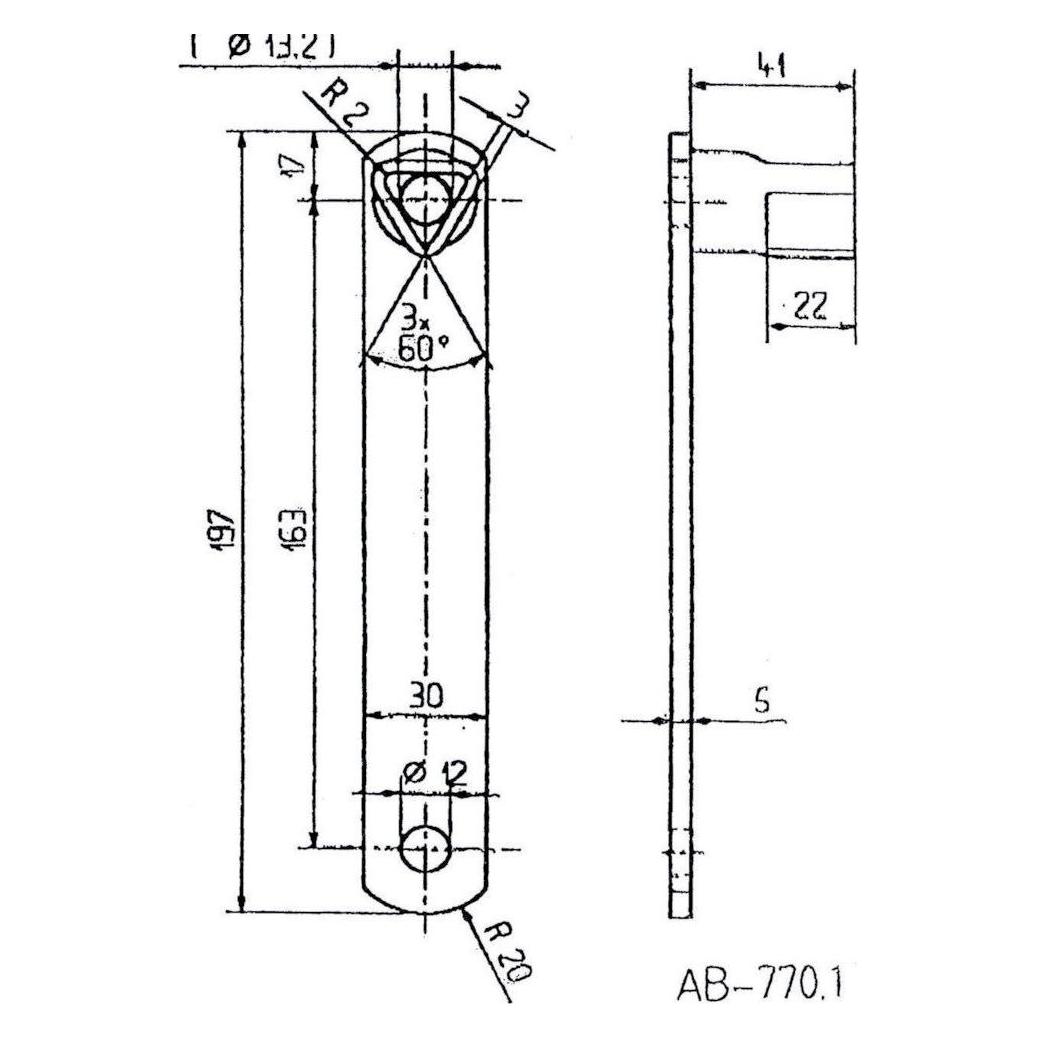 Bever Feuerwehr-Dreikantschlssel 17 mm (17 mm) (4002730111212)