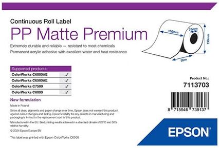 Epson 7113703 PP etiqueta mate rolo continuo  105 mm x 55 m