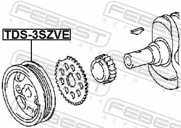 Febest Riemenscheibe, Kurbelwelle Tds-3szve Für Toyota