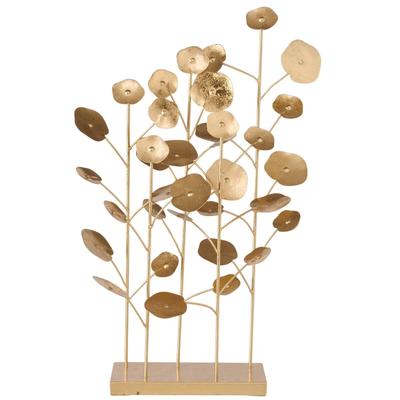 Dekoobjekt OTTO HOME "1 Stück, Blattform antikgoldfarben, hochwertige Lackierung", gold (antikgold), B:35cm H:55cm T:12cm, Metall, Dekofiguren, Handgearbeitete Verarbeitung mit hochwertiger Lackierung, Höhe 55 cm