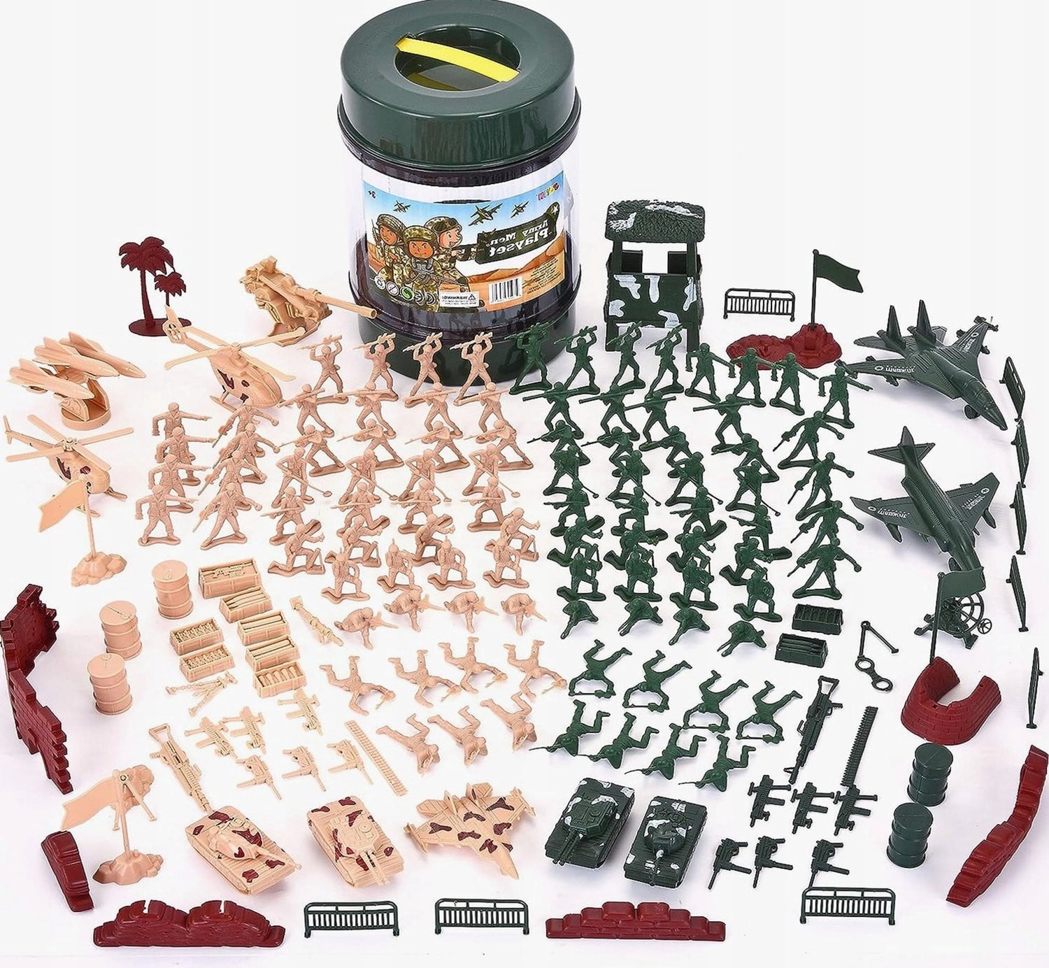 Militaire Speelgoed Set: 164 Stuks Soldaten, Voertuigen & Accessoires