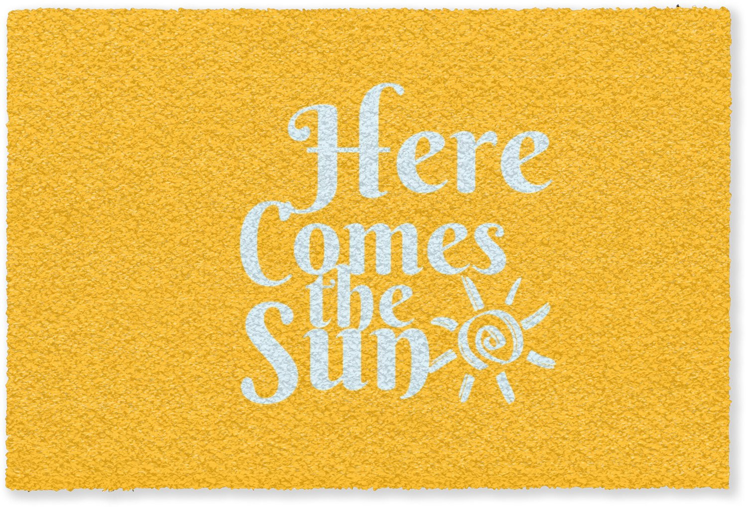 MuchoWow Deurmat Here comes the sun - Geel/Blauw - B/D: 180 x 120 cm