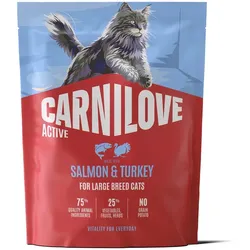 Carnilove Active Cat Lachs & Truthahn für ausgewachsene Katzen großer Rassen 400g
