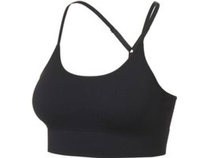 CRIVIT Brassière de sport côtelée femme (noir, S(34/36))