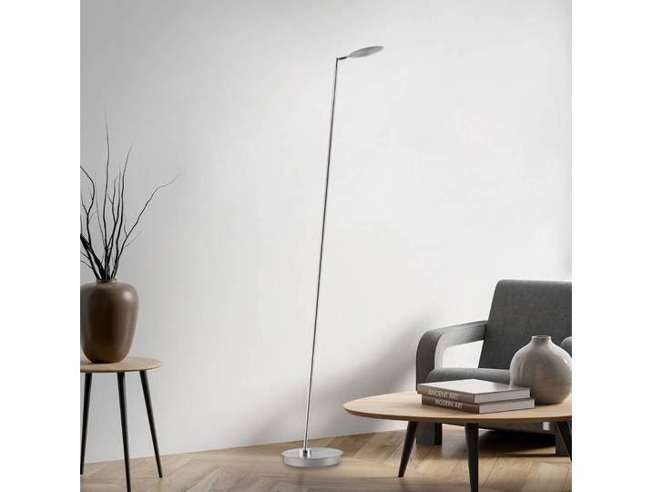 Paul Neuhaus LED Stehlampe Akku-Bente, dimmbar, alu / grau / zink, für Arbeitszimmer / Büro, Metall, Modern