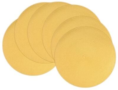 DII Indoor/ Outdoor Round Woven Placemats (Set of 6)
