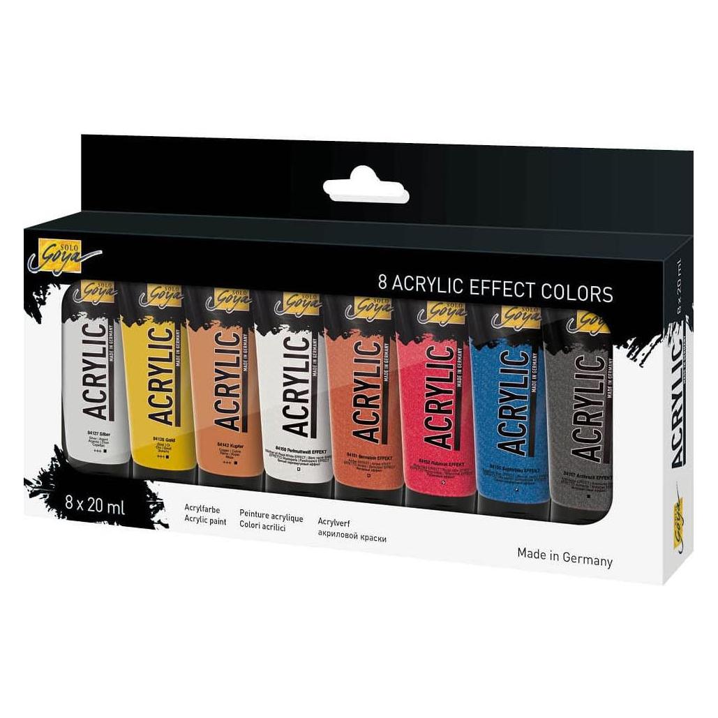 Kreul SOLO GOYA Acrylic 20 ml 8er Set Effect Colors (20 ml) (84174)