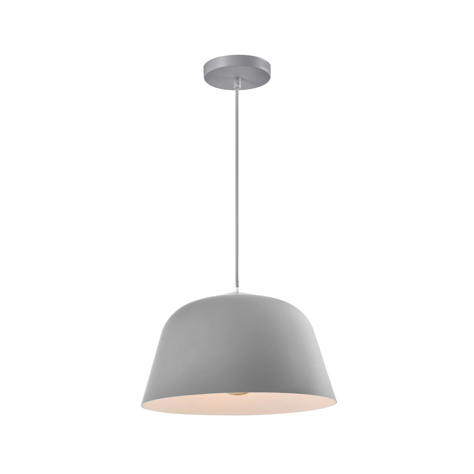 QUVIO Hanglamp retro grijs rond diameter: 30 cm