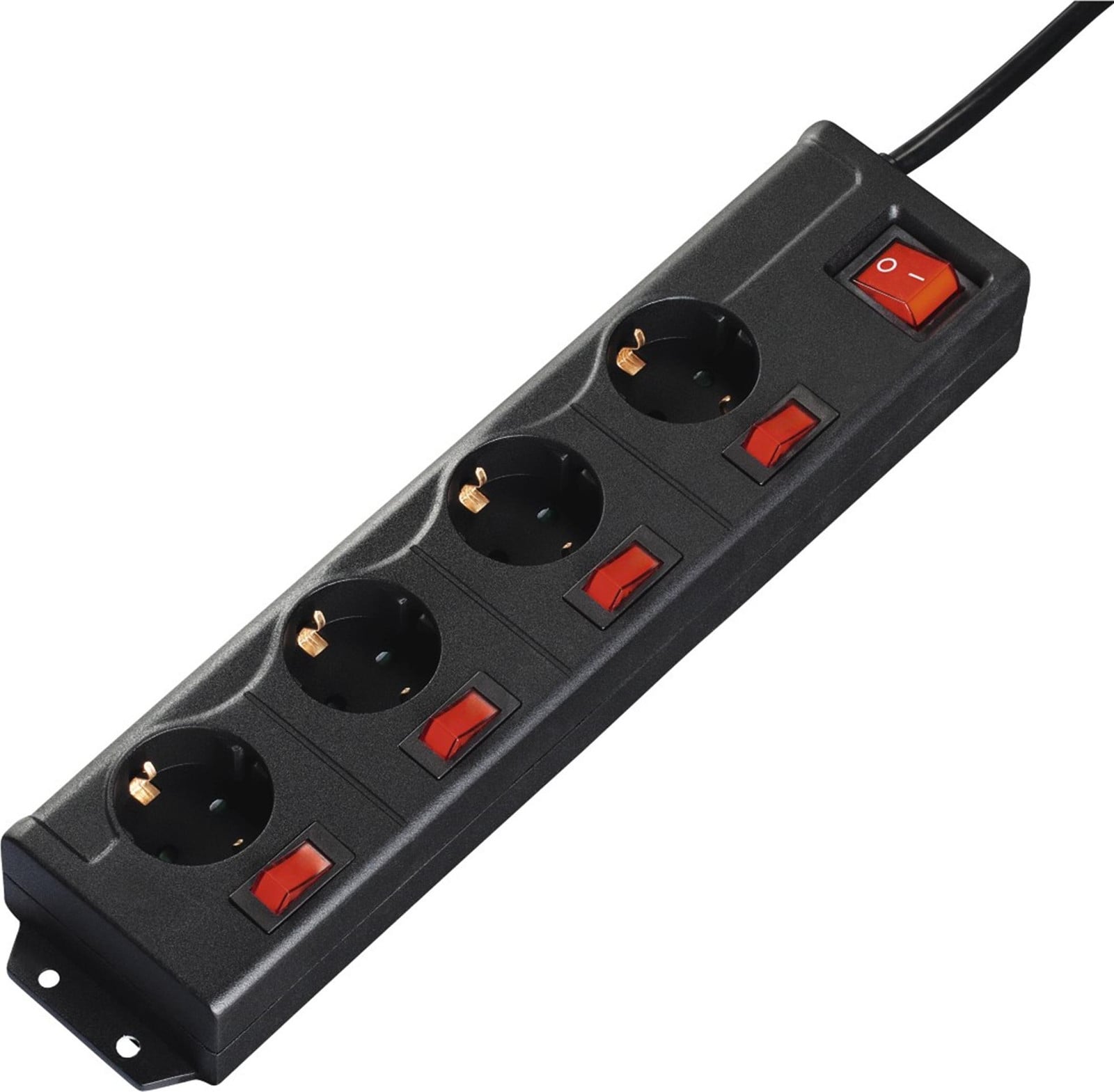 Hama Verlengsnoer Type C met 4 stopcontacten, Wit, 1,4 meter
